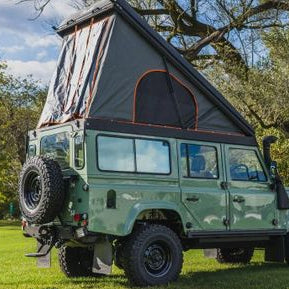 land rover defender rooftop tent ALU-CAB ICARUS ROOF CONVERSION DEFENDER 110 - BLACK