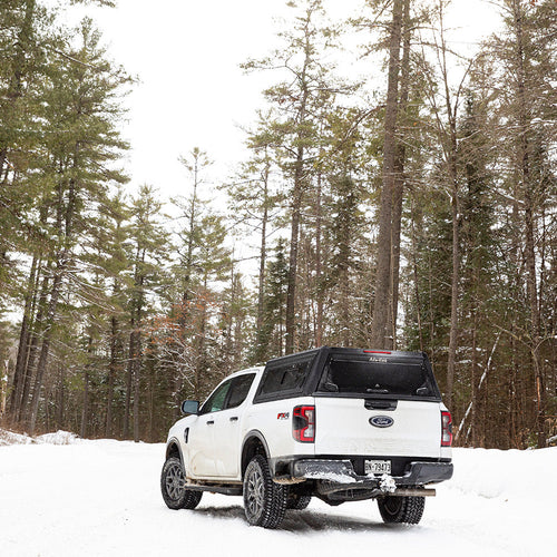 Alu-Cab CONTOUR CANOPY - FORD RANGER - XC - BLACK - SIDE WINDOWS ALUMINUM TRUCK CAP