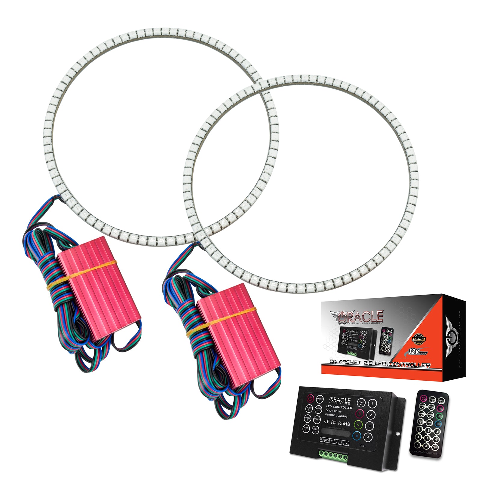 1214-333 - Jeep Wrangler JL 2018-2019 ORACLE LED Waterproof Halo Kit