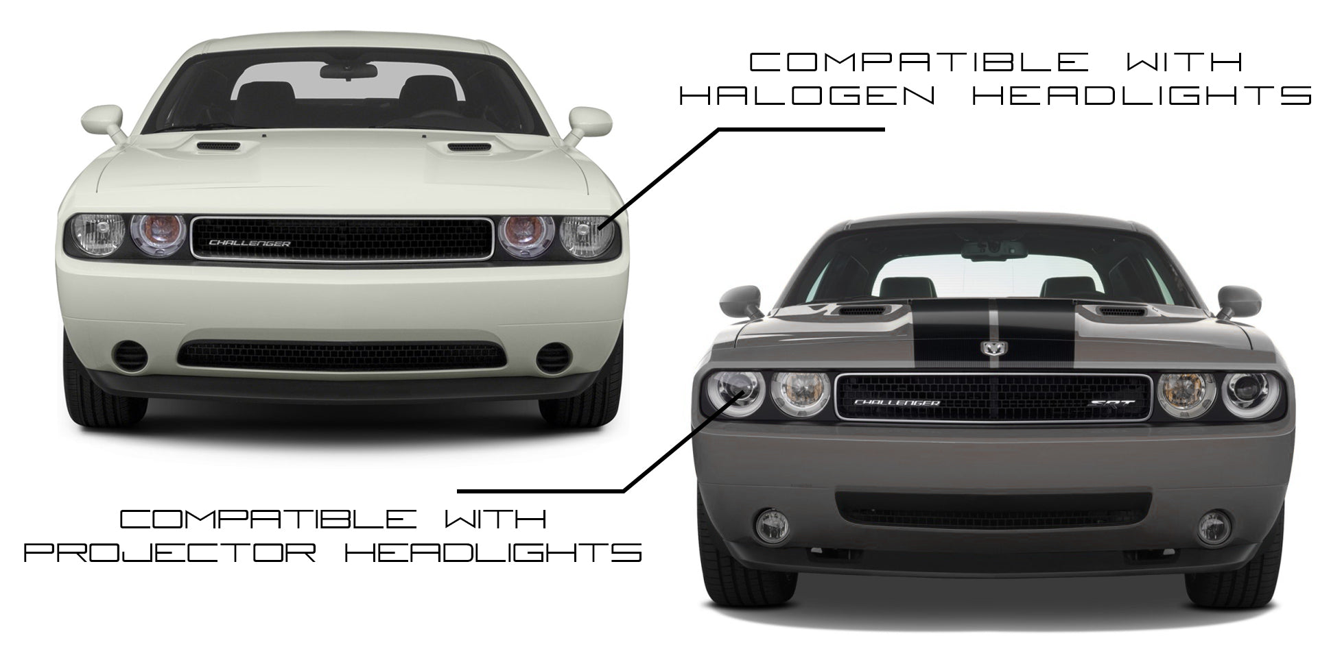 1317-332 - Dodge Challenger 2008-2014 ORACLE Halo Kit - Dynamic ColorSHIFT