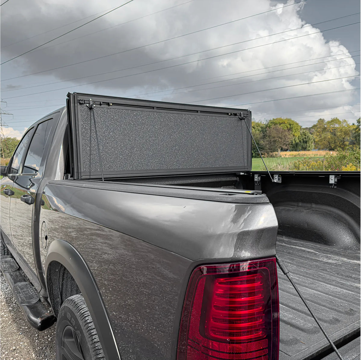 Dura Cover 2024-2026 Toyota Tacoma | 5' Bed (60.5'') | Aluminum Hard Flip Back Tri-Fold Truck Bed Tonneau Cover image 1