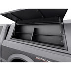 Truck Cap Side Storage Box with Built-In Shelf Divider | Fits 2nd Generation Dura Cover Truck Caps | For F150 F250 F350, Ram 1500 2500 3500, Chevrolet Silverado 1500 2500 3500 & Toyota Tundra - Driver Side image