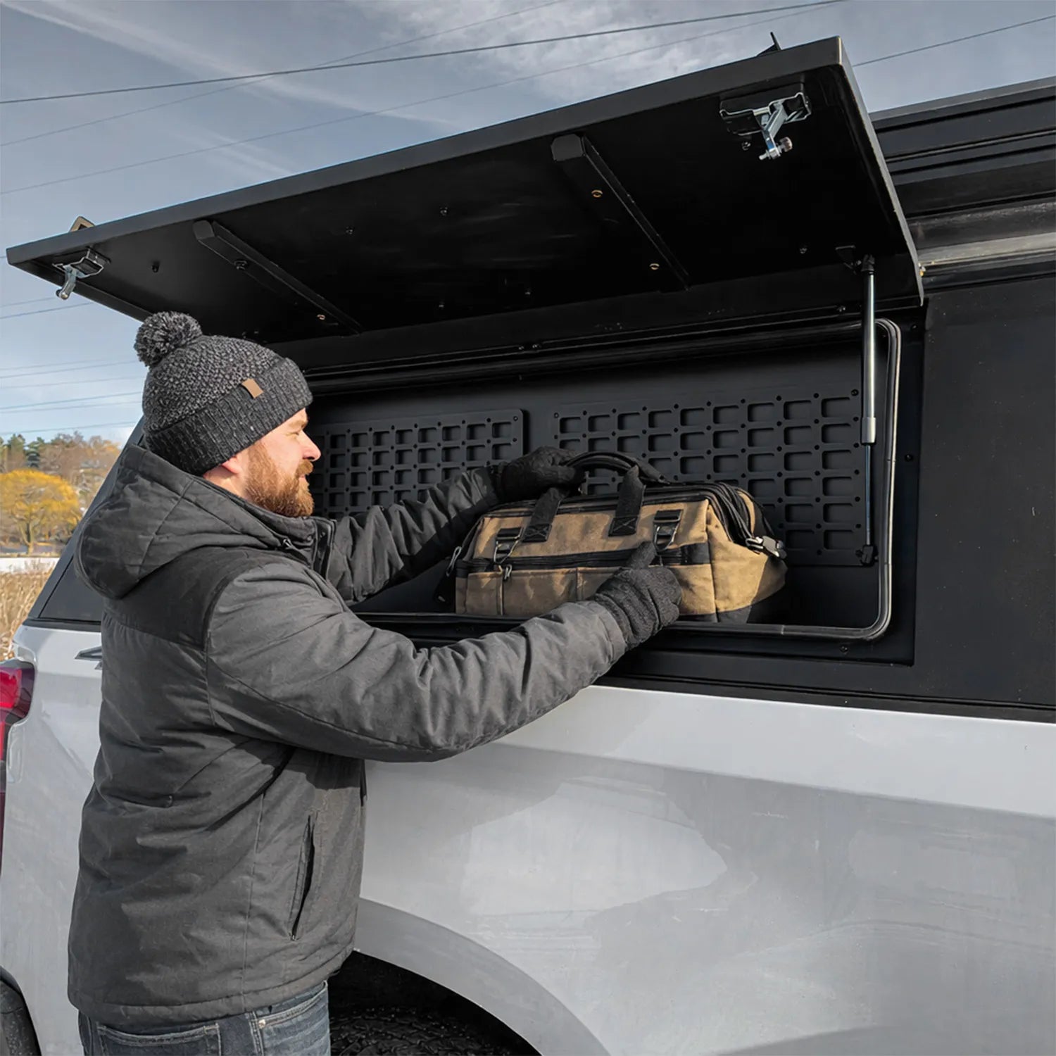 Bed Cap Side Storage Box | Fits 2nd Generation Dura Cover Truck Caps | For F150 F250 F350, Ram 1500 2500 3500, Chevrolet Silverado 1500 2500 3500 & Toyota Tundra image 1