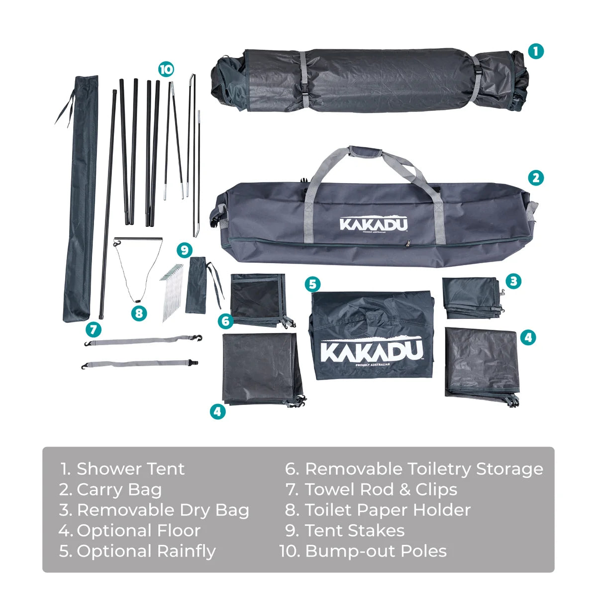 Kakadu Outback Shower Tent Deluxe